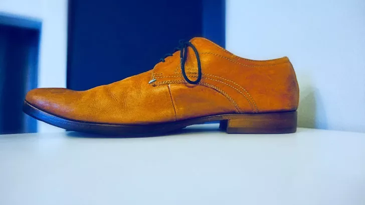 Herren Schuh Leder braun