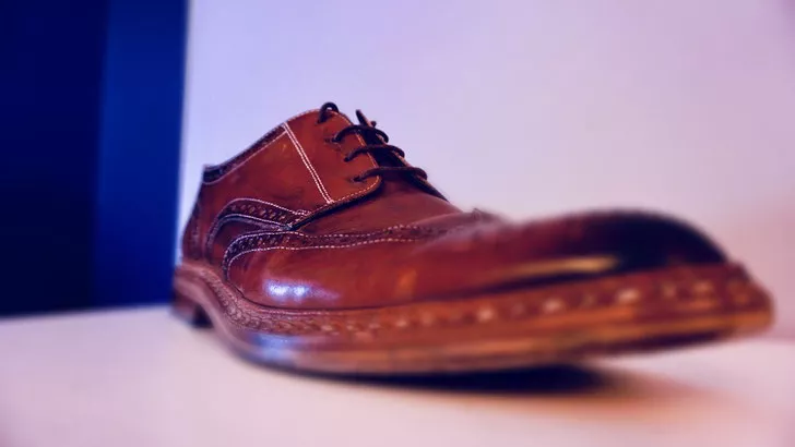 Herren Lederschuh Budapester in braun Leder