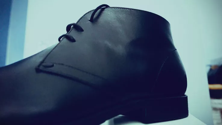 Herren Stiefel Business Leder schwarz nach Reparatur