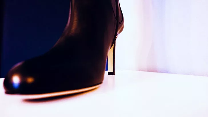 Gucci Lederboot Damen schwarz