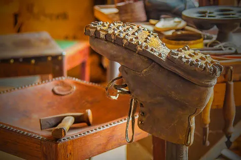 Bergschuh Hirschleder in der Restauration