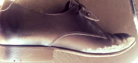 Herren Lederschuh schwarz mit SALZRAND